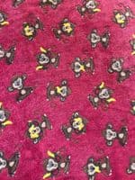 Double Sided Super Soft Cuddle Fleece Fabric Material - MONKEY RED